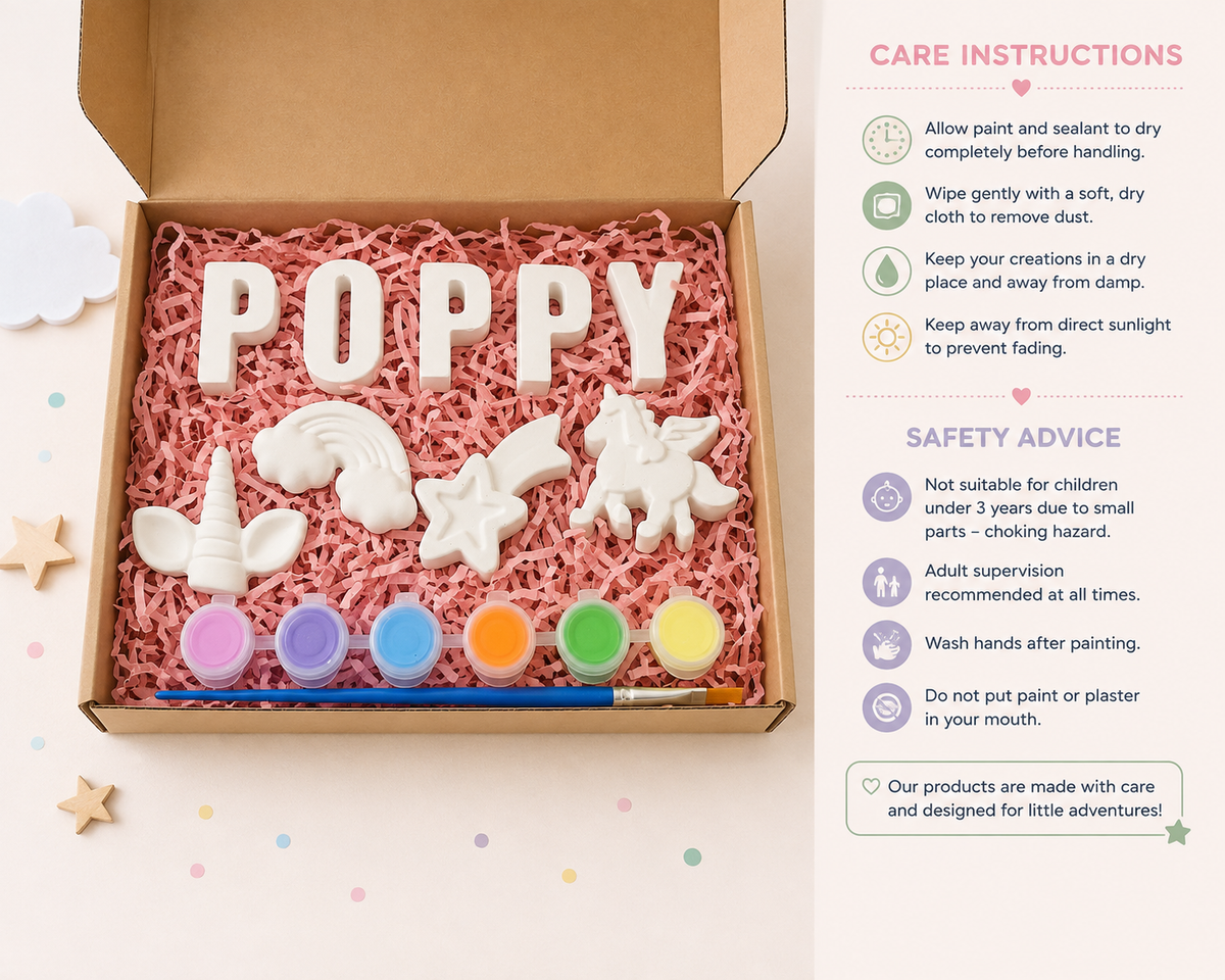 Personalised Paint your own Unicorn Adventure Gift Box